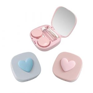 2 Pièces etui lentilles de contact, Étui à lentilles de Contact Portable, Hygiène Étui à lentilles de Contact Ensemble de Voyage pour Les Voyages Quotidiens comme Les Voyages et Le Travail (rose/bleu) (wuhanshichenlingyanshangmaoyouxiangongsi, neuf)