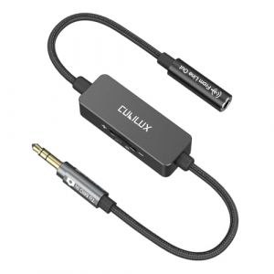 Cubilux Atténuateur Ligne vers Microphone 3.5mm, Câble d'Atténuation Femelle Sortie Ligne 1/8-pouce vers Mâle Entrée MIC pour Enregistrement Appareil Photo DSLR, Caméscope, Enregistreur, 0,3 mètres (Cubilux FR, neuf)