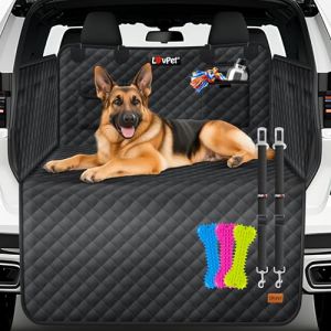 Lovpet Protection de coffre avec protection latérale et seuil de chargement - Couverture pour chien - Pour banquette arrière de voiture - Avec fenêtre de visualisation et accessoires - Couverture de (WMK Trading GmbH, neuf)