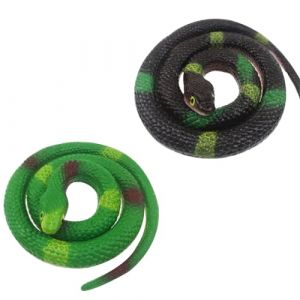 Réaliste Fake Serpent,Serpent en Caoutchouc Extensible,Serpents en Caoutchouc Réalistes,Serpent élastiques,pour Accessoires de Jardin,Farces,Décoration d'halloween,2 Pièces (Deppr, neuf)