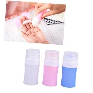 CANIGHT Lot De 3 Flacons Rechargeables En Silicone Pour Maquillage De Voyage Flacons À Presser Contenants Anti-fuite Pour Liquide (ZORIYOI, neuf)