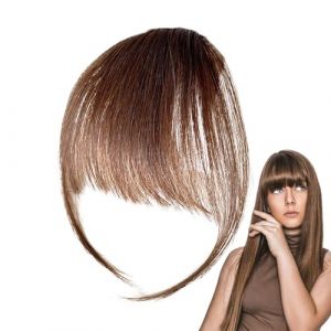 Frange &Agrave; Clipser En Cheveux Naturels - Frange Fine &Agrave; Clipser | Perruque En Cheveux Naturels Pour Femme, Frange &Agrave; Clipser, Couvre Les Cheveux Clairsem&eacute;s, Postiche &Agrave; Usage Quotidien, Extension Capillair (qihongHaostore, neuf)