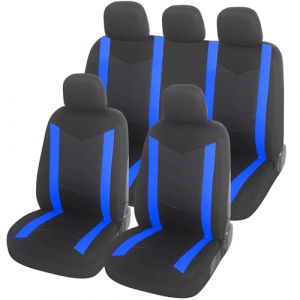 upgrade4cars Housse de Siege Voiture Universelle Noir Bleu | Ensemble de Housses Siège Auto Universel | Couvre Sieges pour Avant et Arrière (upgrade4cars, neuf)