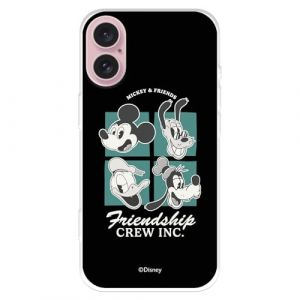 Coque compatible avec iPhone 16 Officielle Disney Mickey & Friends Forever Coque en silicone transparent souple sous licence officielle Disney Classic (La Casa de Las Carcasas, neuf)