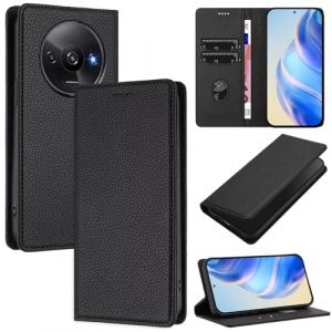 xinyunew Coque pour Xiaomi Redmi A3 4G/Redmi A3X/Poco C61, RFID Blocage Portefeuille Etui &agrave; Rabat, Housse en Cuir PU pour Xiaomi Redmi A3 4G/Redmi A3X/Poco C61, Noir (xinyunew, neuf)
