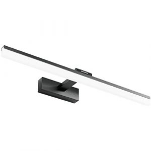 Klighten 18W LED Lampe à miroir, Lampe Armoire miroir, Applique murale intérieure, Réglable Angle Applique Lampe pour Miroir Armoir Tableau Toilette Meuble, Blanc Froid 6000K, Noir (Klighten-EU, neuf)