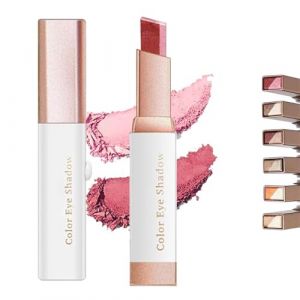 Fard &agrave; paupi&egrave;res d&eacute;grad&eacute; paillet&eacute;, b&acirc;ton portable bicolore, effet nacr&eacute;, waterproof et longue tenue (Guangzhoujinmianshangmaoyouxiangongsi, neuf)