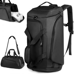Sac de sport imperm&eacute;able avec compartiments humides et compartiment &agrave; chaussures, 50 l, grand sac de voyage de sport pour homme et femme, sac de voyage pour week-end, sac de nuit (GALOZZOIT, neuf)