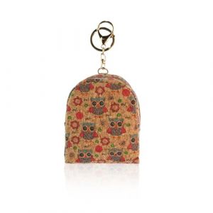 AfitLulu Trousse &agrave; crayons &agrave; l&egrave;vres - Petit sac &agrave; dos en forme de mini sac &agrave; dos avec porte-cl&eacute;s et poche zipp&eacute;e &agrave; 2 couches - En cuir synth&eacute;tique - Pour ranger les cl&eacute;s de monnaie et le rouge &agrave; (RHH Trading, neuf)