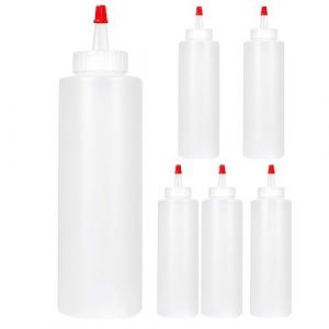 PEKKA Bouteilles de Condiment Squeeze Squirt 6PC pour Sauces - 16 Onces - Contenants Parfaits pour Ketchup, Barbecue, Sauces, Sirop (LiuHabQing, neuf)