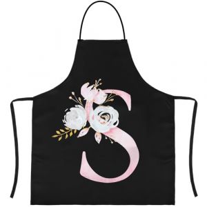 LECTNORE Tablier, Tablier Noir pour Femme Tabliers De Cuisine Personnalis&eacute; Tablier Imperm&eacute;able Tablier De Cuisine Tablier De Chef pour Femme Homme (1pcs-S) (LECTNORE FR, neuf)