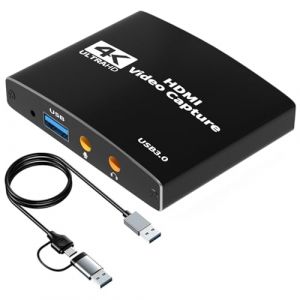 Carte d'acquisition Vid&eacute;o Full HD 1080p 60FPS, Enregistrement 4K avec Boucle HDMI Streaming Audio USB 3.0, Enregistreur de Jeux pour Hdmi Video Capture (Compatible Cam&eacute;ra, PC, OBS) (Mingsstech-EU, neuf)
