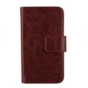 Gukas Housse Coque pour SFR STARADDICT 6 5" PU Leather Cuir Etui Case Cover Flip Protection Portefeuille Wallet Brun (jiayitonguk, neuf)