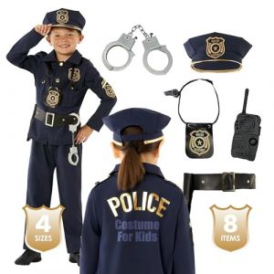 Morph Costume Policier Enfant, D&eacute;guisement Halloween, Tenue de Police pour Enfants, 3-4 Ans (Morph Costumes, neuf)
