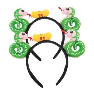 SAFIGLE 2 Pièces Bandeau En Peluche Serpent Bandeaux De Mode Mignon Noué Méduse Épingle à Cheveux Serpent Groupe Femme Bandes De Tête Pour Les Femmes Élégant Bandes Beauté Vert Peluche (Grand Di, neuf)