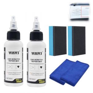 WAWJ&reg; Compos&eacute; de polissage et anti-rayures avec &eacute;ponge, Cire anti-rayures pour voitures, Compos&eacute; abrasif pour les rayures de voiture, Anti-rayures pour v&eacute;hicules (2PCS) (WAWJ, neuf)