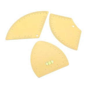 LIFKOME 3 Pi&egrave;ces Kit 3 Outils de Mesure Sourcils Dor&eacute;s &ndash; R&egrave;gle de Positionnement Triangulaire, Pochoirs &Eacute;ventail et Demi-Cercle pour Trac&eacute; Pr&eacute;cis &ndash; Outil de Gabarit Portable pour (Yaeerang, neuf)