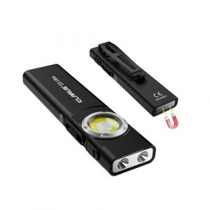 klarus Lampe torche E5 Ultra, 800 lumens, lampe de poche EDC ultra-mince &agrave; triple &eacute;clairage, rechargeable par USB avec clip et fixation magn&eacute;tique, id&eacute;ale pour la randonn&eacute;e et le camping. (Klarus&reg; EU Store, neuf)