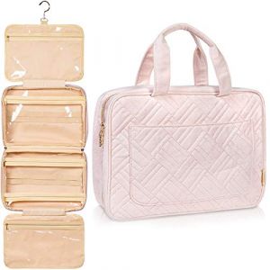 BOACAY Trousse de Toilette Grande Capacité Femme, Fille, Enfant, Sac de Voyage Cosmétique à Suspendre, Vanity Souple pour la Douche ou Maquillage (BTS Brands FR, neuf)