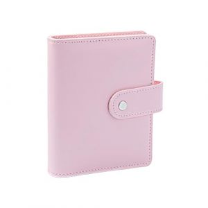 NatSumeBasics Couverture de classeur A7 en cuir synth&eacute;tique rose avec fermeture &agrave; bouton-pression pour feuilles A7 rechargeables (NatSume Tech EU Store, neuf)