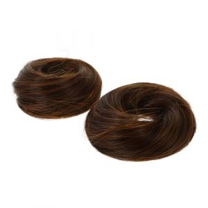 BATHVEVE 2 Pièces Anneau De à Tête Sphérique Outil De Cheveux De Queue Rallonge De Queue De Cheval Filets à Cheveux Bandes De Cheveux Surmatelas Light Brown Fil Haute Température (MINAMYIO, neuf)