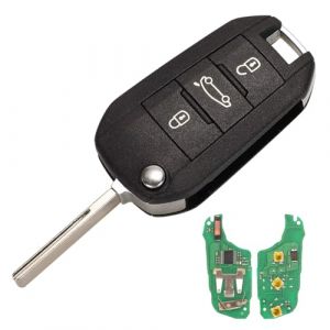 Heart Horse Peugeot Coque de Clé Télécommande 3 Boutons AVCE 434MHz 4A Puce, Complète Clé HU83 Lame pour Peugeot 208 2008 308 3008 508 5008 Citroen C3 C4 Berlingo Boitier Clef à Distance de Voiture (YYGS_AMZgb, neuf)