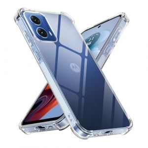 Xiltlly Coque pour Motorola Moto G34 5G, Ultra Fine Transparent &Eacute;tui de Protection en Antichoc Silicone Clair Mince Souple TPU avec Coins Renforc&eacute;s Bumper Housse pour Motorola Moto G34 6.5" (WANGZHICHENGEU, neuf)