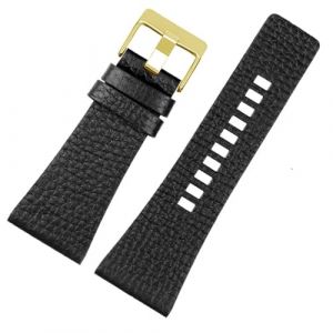 AMAUPCKCA 26MM 28MM 30MM 32MM for Bracelets de Montre Diesel Poignet for Hommes Bracelets de Montre de Grande Taille Police Noir Marron Bracelet en Cuir de Veau véritable(DS-1508 Black g,32mm) (zhumadianshiyichengquzongxinshangmaoyouxiangongsi, neuf)