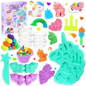 KOVSGQ P&acirc;te &Agrave; Modeler Moules Kit,Enfants Jouets Outils P&acirc;te &agrave; Modeler,Outils P&acirc;te &agrave; Modeler Polyvalent,Sac Rangement,Adapt&eacute; Aux Concours Cr&eacute;atifs DIY (Licorne) (Travenix-US, neuf)