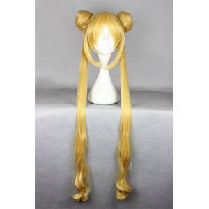 LanTing Cosplay Perücke Sailor Moon Tsukino Usagi Gold Styled Frauen Cosplay Party Fashion Anime Human Costume Full wigs Synthetic Haar Heat Resistant Fiber (LANTING TRADE EXPORT LTD, neuf)
