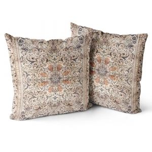 Snylcce Housse de Coussin 55x55cm Boho Ethnique Taie d'oreiller Lot de 2 Moderne Housses Coussins Mandala Motif Floral Taie Oreiller Boheme Décoratif pour Chambre Brun (Sunycler, neuf)