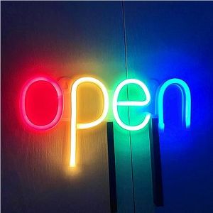 Panneau Ouvert &agrave; LED pour Porte de Fen&ecirc;tre D'Entreprise, Panneau Ouvert au N&eacute;on LED Haute luminosit&eacute;, Mini Panneau Ouvert au N&eacute;on &eacute;tanche pour Petite Entreprise, Magasin, Bar, (Ironcty, neuf)