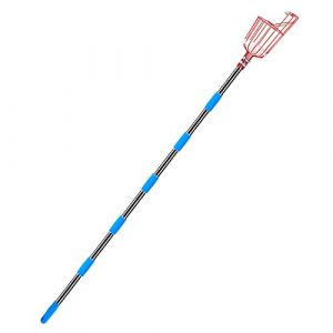 Cueille Fruit Telescopique, Cueilleurs de Fruits, Ramasse Fruit M&eacute;tal, Outil de Cueillette Jardin, Collecte Outils Griffe T&ecirc;te avec Manche Telescopique 1.6 / 2.4 / 3.6m Pommes Poires Darbre (2.4m) (hongenerlu, neuf)