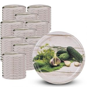 KADAX Lot de 100 couvercles à visser - Diamètre : 82 mm - En métal - Avec 6 dents d'encliquetage - Couvercle de rechange pour les bocaux à conserve - Couvercle de rechange pour les bocaux à conserve (KADAX, neuf)