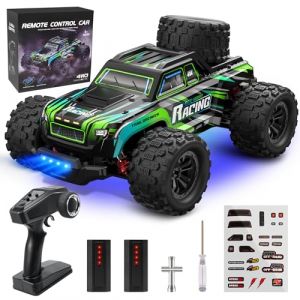 BAZADER Voiture T&eacute;l&eacute;command&eacute;e Tout Terrain - 1:16 40Km/H Haute Vitesse 4x4 RC Voiture Voiture T&eacute;l&eacute;guid&eacute;e 2,4 Ghz avec Lumi&egrave;res Rvb Truck Radiocommand&eacute;&eacute; T&eacute;L&eacute;command&eacute; avec 2 Batteries Rechargeables (MCH GLOBAL, neuf)