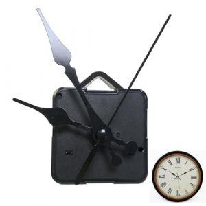 Mouvement d'Horloge à Quartz Silencieux, Mecanisme Horloge, Mécanisme d'Horloge Murale Silencieux Sans Tic-Tac, Kit Complet Quartz, Kit Complet pour Création d'Horloges, Noir (huahuafengshenla2, neuf)