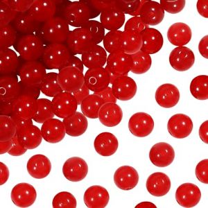 TOAOB 25 pcs Perles de Pierre de Calc&eacute;doine Rouge Naturelles 10 mm Perles Rondes en Vrac de Pierres Pr&eacute;cieuses &Eacute;nergie Gu&eacute;rison pour Fabrication de Bijoux Collier Bracelet Boucle D'oreille (uktoaob, neuf)