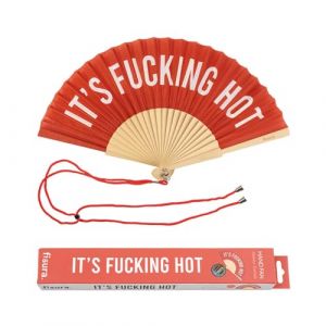 Fisura - &Eacute;ventail Original avec Le Message F*ucking Hot. Eventail en Bois Moderne et Amusant. Eventail en Bois Moderne et Amusant. Eventail Rouge et Blanc. Mesures : 42,5 x 23. Bois et Textile. (FISURA, neuf)