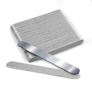 Suoumwa Fichier de Ongles Rempla&ccedil;ables Emery Boards, Base en Acier pour Salon, 50 PC + 1 Ensemble de Cartes M&eacute;talliques (PY.yao, neuf)