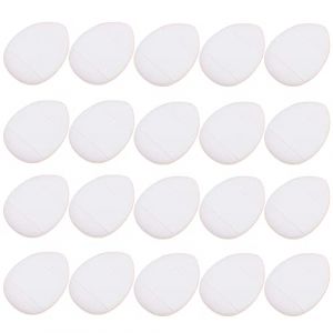 PACKOVE 20 Pi&egrave;ces Mini &Eacute;ponge &agrave; Maquillage pour Visage et Corps &Eacute;ponge Douce et Lavable pour Press&eacute;es et Accessoire Pratique avec Ruban Couleur Blanche (Spring TU, neuf)