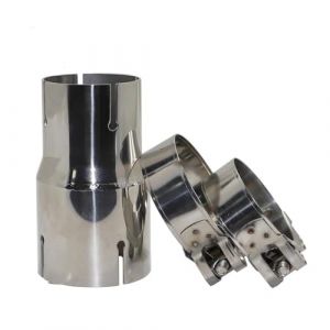 Tuyau D'échappement Accessoires Voiture Universel en Acier Inoxydable Tuyau D'échappement Réducteur Adaptateur Moto Silencieux D'échappement Pipeline Tuyau Soudé Embout Echappement(I.D 60MM-60MM) (MAILECI, neuf)