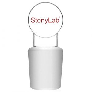 stonylab Bouchon Solide en Verre, 1-Pack Bouchon en Verre de Borosilicate pour Joint Ext&eacute;rieur 19/22, R&eacute;sistant aux Produits Chimiques, Bouchon en Verre de Laboratoire pour Flacons et Contenants (J&D Tech FR, neuf)