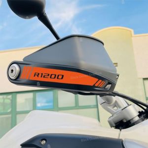 2 pcs autocollants r&eacute;fl&eacute;chissants compatibles avec BMW R 1200 GS et Adventure Prot&egrave;ge-mains (orange) (Black Doves Graphics, neuf)
