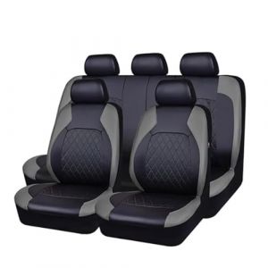 9 Pièces Housse Siege Voiture pour Renault Clio 4, Cuir Ensembles Housses Siège Protection Housses Siege Avant Arrière Respirant Non Slip Set,D/Gray (Lutte pour la Renaître, neuf)