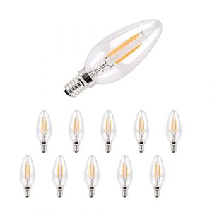 Metrix Lot de 10 ampoules LED E14 &agrave; filament 4 W 440 lm Blanc chaud 3000 K remplace 40 W (Metrix International, neuf)