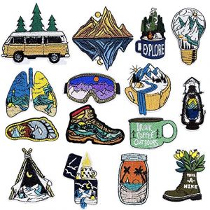Woohome Patch Thermocollant, 15 PCS Paysage Autocollant de Patch Ecusson Thermocollant ou Ecusson à Coudre pour Vêtement T-Shirt Jeans Veste (CXiong, neuf)