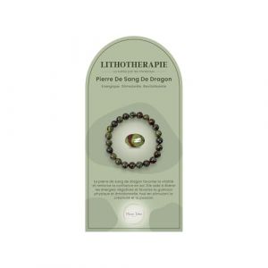 Yvelise Bracelet Pierre de sang de dragon 8mm AAA pour femme homme &eacute;lastique - Pierres Naturelles de Lithoth&eacute;rapie - Cadeau de noel - 99 (Maison Yvelise, neuf)
