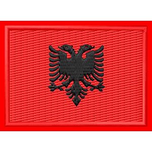 Patch drapeau albanie shqiperia aufnäher parche Bordado écusson brodé écusson toppa ricamata (Masterpatch, neuf)