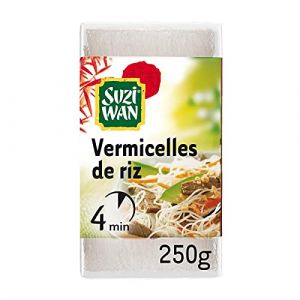 SUZI WAN - Vermicelles De Riz 250 G - Lot De 4 - Offre Special (Les Trois Mousquetaires, neuf)