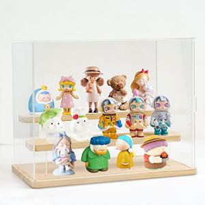 Vitrine en Acrylique Verre Collection, Vitrine en Verre Transparente, Vitrine Figurine Boîte de Présentation Rangement pour Funko Pop Modèles Voitures Lego Mini Figurines (32 x 18 x 25 cm) (PaotuoMaqi, neuf)